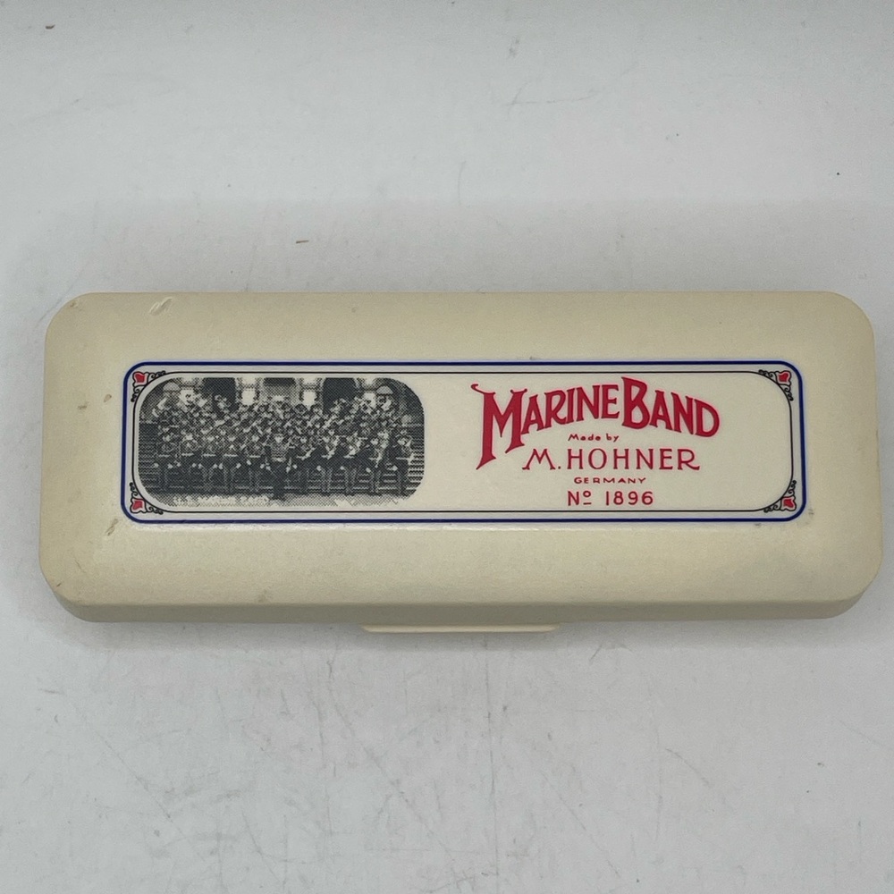 M. Hohner Marine Band Harmonica No. 1896 C Key w/Case Made in Germany